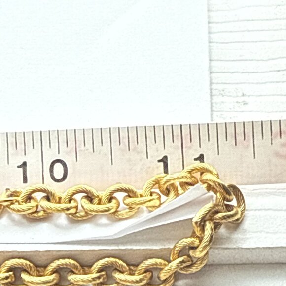 Vintage Napier Gold Tone Rope Chain Necklace with Faux Pearls 1980s Signed - Picture 8 of 8